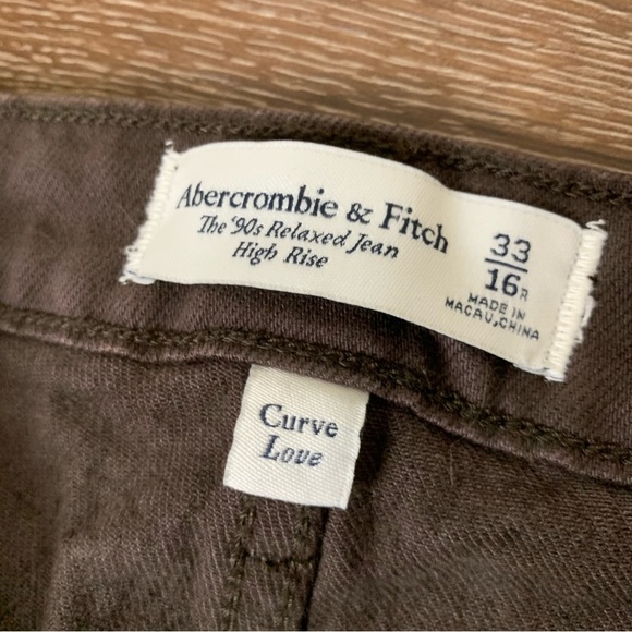 Abercrombie & fitch womens brown the 90s relaxed high rise jean 33 NEW - Picture 6 of 10